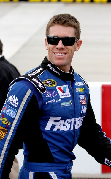 Carl Edwards: still trying to get traction. Maybe Kansas will be charmed