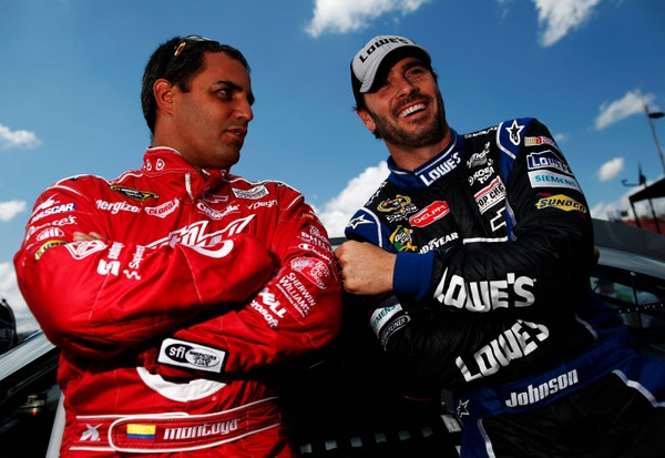 Jimmie Johnson still miffed over that Dover blackflag...but Juan Pablo Montoya is laughing at the furor