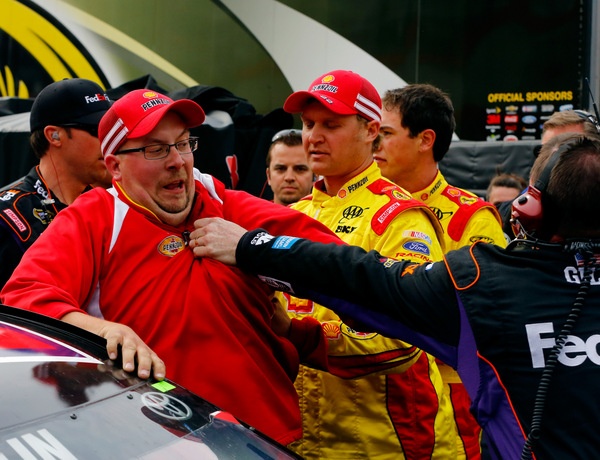 Kasey Kahne! And emotions are hot between Logano and Hamlin after a furious Bristol 500
